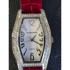 Women's HILLARD&HANSON One Size Red Silver Watch